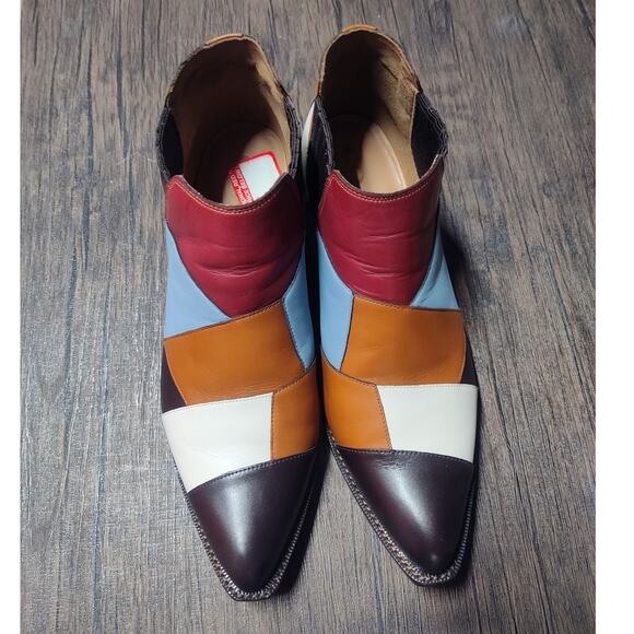 Coach Bandit patchwork shoe leather boot bootie women's 9.5 - Picture 4 of 10